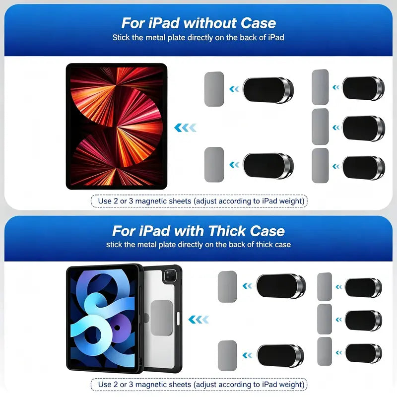 2/3PCS Magnetic Phone Holders to Tablet Mounts Car Phone Holder 2/3Pcs Car Magnetic Phone Holder Mount Universal Suction Cup Navigation Support Adjustable 360 Rotation for Automotive Supplies Phone Holder for Car