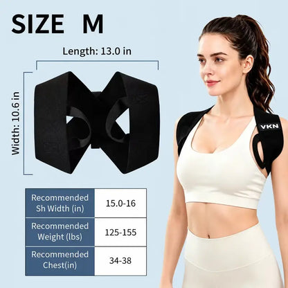 VKN Shoulder Straps - Posture Support Straps for Men & Women – Elastic Back Support, Straight Back Support, Use at Home or in Office (S-XXL)